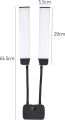 Professional Grade Flexible Double Arms LED Fill Light - Bi-color Dimmable Beauty Video Lights with 3200K-4500K-5600K, 3 Lighting Modes, 45W Power, and Phone Holder for Portrait Photography, Live Streaming, Vlogging, and Makeup. 