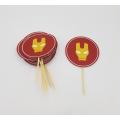 IRON MAN THEME CUPCAKE TOPPERS PACK OF 10 CUPCAKE TOPPERS. 
