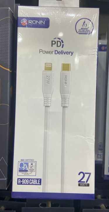 R-909 Ronins iPhone 27 W Fast Charging Cable Type C to iPhone