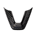 For Model 3 2024 Car Steering Wheel Cover Trim Sticker Interior Parts ABS Carbon Fiber. 