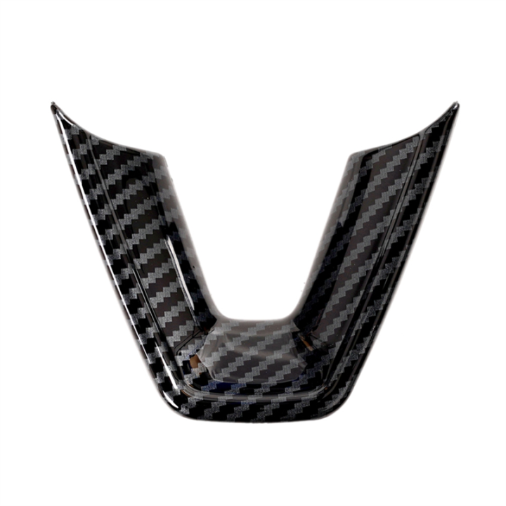 For Model 3 2024 Car Steering Wheel Cover Trim Sticker Interior Parts ABS Carbon Fiber