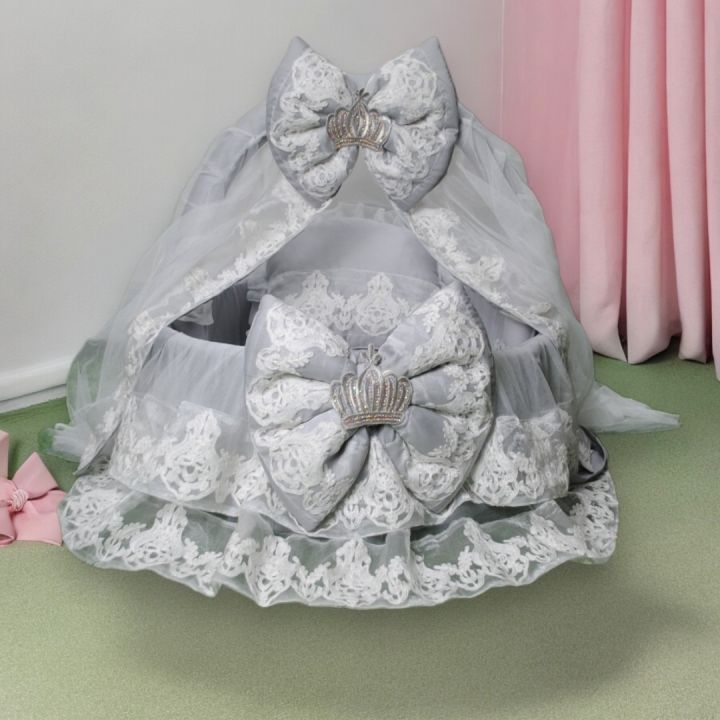baby%20beautiful%20Bassinet%20with%20mosquito%20net%20n%20pillow%20with%20carry%20nest%20-%20Image%202