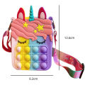 Pop It Purse Unicorn Pop It Bag For Girls Fidget Popit Relieve Gift. 
