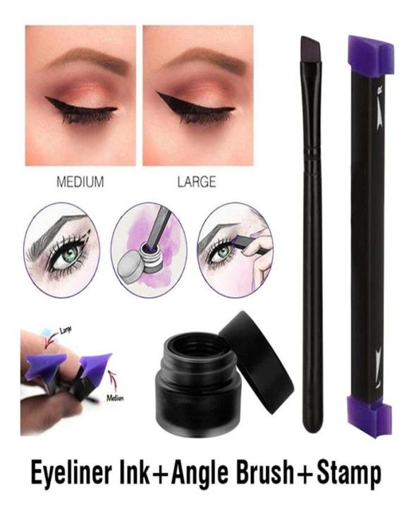 Eye Wing Eyeliner Stamp Tool Pencil - Black