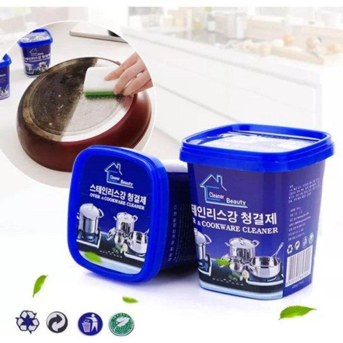 Oven & Cookware Korean Cleaner Stainless Steel Cleaning Paste Multi-Purpose Cleaner&Polish Cleaning Gel for Removing Rust 500 gram weight
