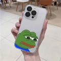 Sad Frog Pepe Phone Case For iPhone 11 12 Mini 13 14 15 Pro XS Max X 8 Plus SE XR Transparent Shell. 
