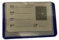 Pack of 20 (Pcs) PVC ID Card Holder Jackets A-1 Blue Medium Border – Durable Clear Badge Holders for ID Cards (100 x 68 mm, 200 Microns). 