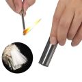Permanent Match Keychain – Reusable Waterproof Flint Fire Starter for Camping, Hiking & Emergency Survival (Black). 