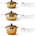 VISIONS® 6-pieces Glass Cookpot Cookware Set. 