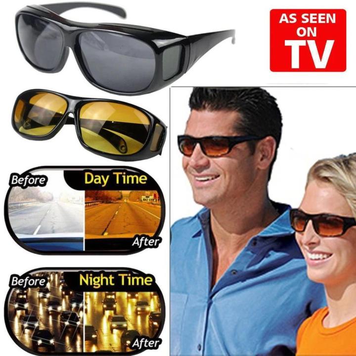 Black Yellow HD Vision Driving Glasses