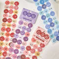Dudu Mai Meatball Ins Creative Cute Round Emoji Smiling Face Decoration Sticker Handbook Materials. 