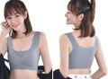 Women Ice Silk Thin Vest Bra, Push Up, Seamless, Casual, Soft Tops Padded Bra, Vest Style Sports Base Underwear Yoga Tops Fitness Women Girls Sport Bra. 