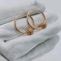 Earring Bali Style With Ball Design For Girls And Women Casual Use Long Lasting Polish Carat Gold New Fashin Style. 