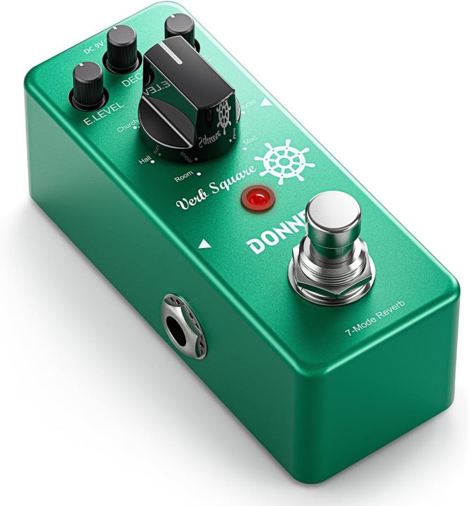 Donner Reverb Guitar Pedal, Verb Square Digital Reverb 7 Modes Room, Hall, Church, Spring, Plate, Studio, Mod, True Bypass