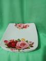 8 Inch Melamine Dinner Plates - Set of 6 Small Melamine Plates - Square Shape. 
