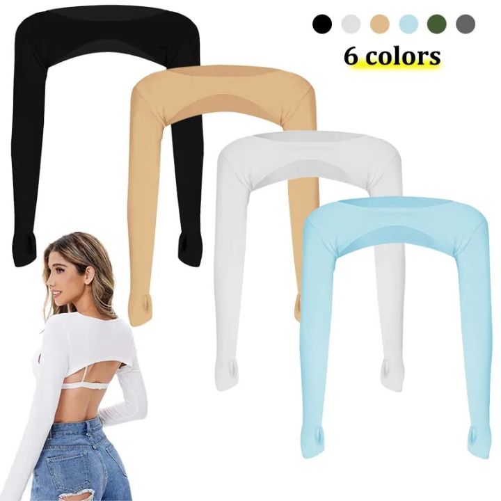 Summer Ultra-thin Shawl Arm Sleeve Hollow Back Arm Cover Sun Protection Anti UV Ice Hand Cover Outdoor Sports arm sleeves