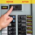 129 Pcs Solar labels Weatherproof Circuit Breaker Labels Convenient Yellow Electrical Panel Labels Conspicuous Identification Self Adhesive Fuse Box Stickers Office. 