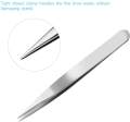 Professional 4 Pcs Set Eyebrow Tweezers Eyebrow Scissors, Precision Slant Tip Hair Tweezer for Men & Women, Eyelashes Extension Applicatior. 