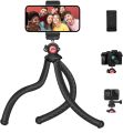 GooFoto Phone Tripod, Flexible Tripod for iPhone, Android Cell Phone and Camera, Bendable Mini Portable Holder for Video Recording/Vlogging/Selfie. 