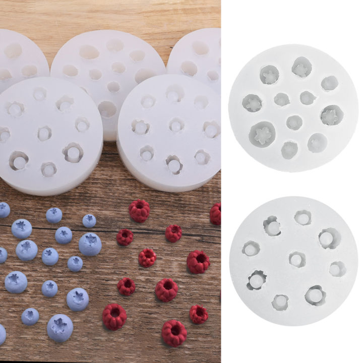New Artifical Fruit Candle Silicone Mold 3D Blueberry Shaped Fondant