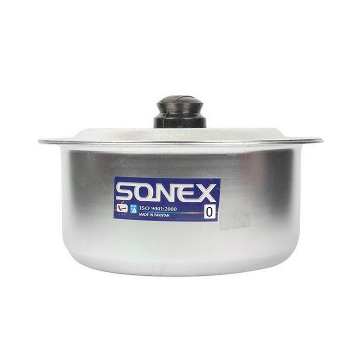 100% Orignal SONEX  Cooking Pot - Anodize(Silver Steel) Pure Quality (All Sizes Mentiones) Kitcehen Ware Cooking (Pateli)(Patela)(Handi)(Degchi)