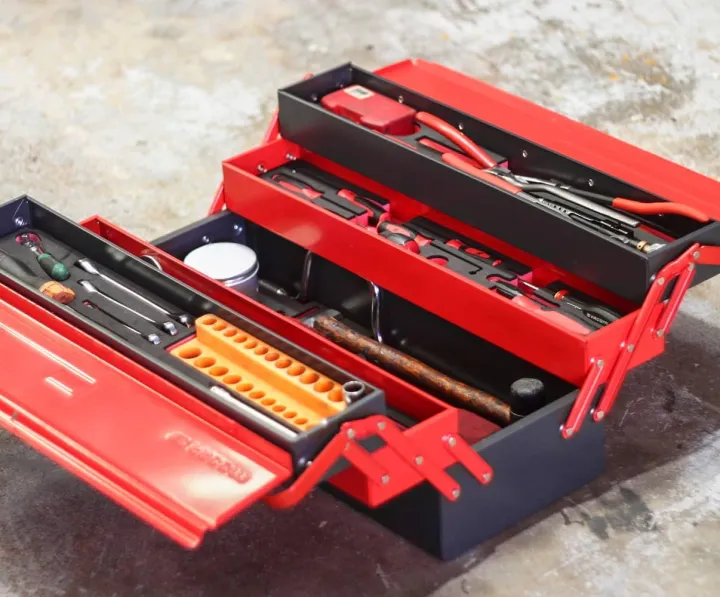 Metal%20Tool%20Box%205%20Tray%20Professional%20Portable%20Storage%20Cabinet%20Workshop%20Cantilever%20Toolbox%20with%20Carry%20Handles%20Red%20&%20Black%20-%20Image%207