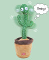 Funny Dancing Cactus Toy 120 Songs Talking Record Repeat USB Charging Child Plush Toys Birthday Present Lovely Education Gift. 