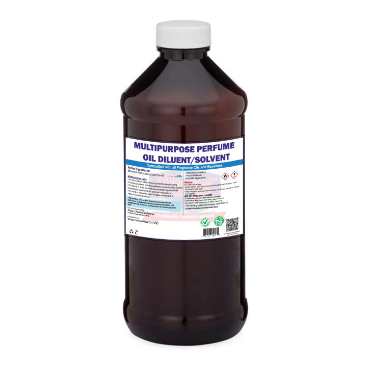 Purge Multipurpose Fragrance Oil Diluent & Solvent 1000ml - Perfume Grade Ethanol 1L - Disinfectant - For Fragrance Oil & Essence Oil Dilution - Organic Solvent