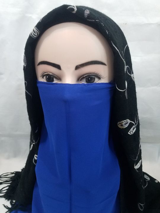 Premium%20Quality%20Half%20Naqab%20Patti%20With%20Multicolor%20%7C%20Luxury%20Chiffon%20Veils%20for%20Girls%20Arabic%20Style%20%7C%20Naqab%20Patti%20Imported%20Breathable%20Chiffon%20Fabric%20Specific%20style%20Plain%20Scarf%20Chiffon%20Soft%20Georgette%20Stoller%20For%20Girls%20-%20Image%207