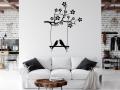 Birds Wall Decal Sticker - Love Birds Wall Decor  (24 x 32 Inches). 