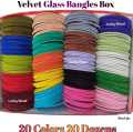 2 dozen velvet glass bangles Bangles for girls all sizes available in different 20 colors. 