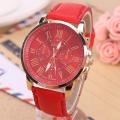 Fashion Geneva Women Watch Simplified Elegant Leather Strap Quartz Watches for Ladies. 