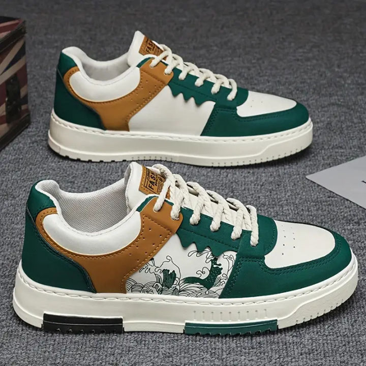 Sneakers%20for%20Men,%20All%20Season%20PVC%20Casual%20Style%20Sports%20Hiking%20Sneakers%20Blue%20&%20Beige%20Green%20Available%20-%20Image%202