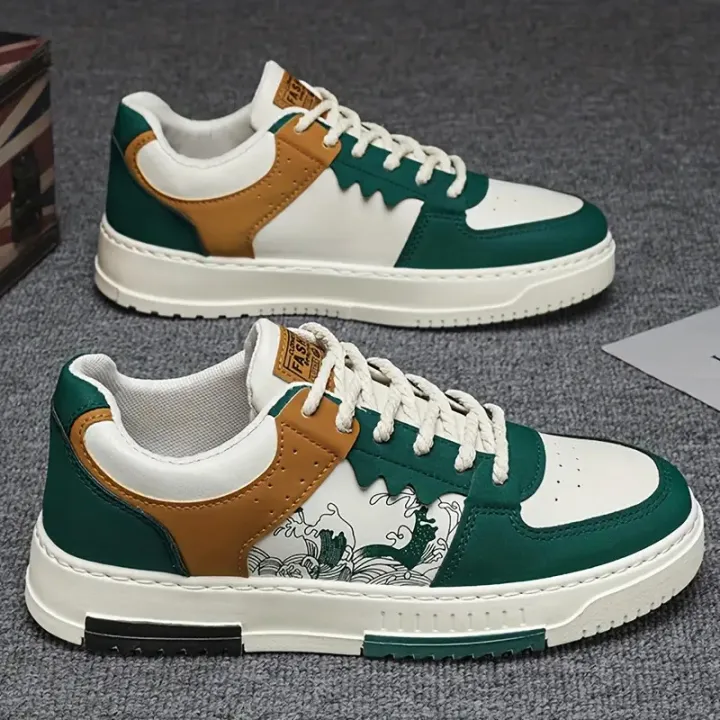Sneakers%20for%20Men,%20All%20Season%20PVC%20Casual%20Style%20Sports%20Hiking%20Sneakers%20Blue%20&%20Beige%20Green%20Available%20-%20Image%202