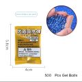 Pack of 500 Pcs In 1 Colorful Blue Water Beads Orbeez Water Expanding Gel Balls Hydrogen Balls Growing - Water Bombs - Water Bullets For Guns Orbits Gun 7-8 MM. 