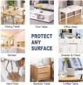 8 Seater PVC ( 9 x 5 Ft) Transparent Clear Dining Table Cloth / Cover Plastic Table Cover Protector Sheet Rectangle. 