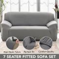 High-Quality 5 & 7 Seater Fitted Sofa Cover Set – Stretchable Elastic Jersey Fabric – Comfortable Slipcovers for All Sofa Styles. 