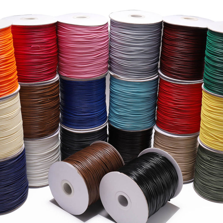 St.kunkka 10m/lot 22 Color Leather Line Waxed Cord Cotton Thread String ...
