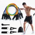 Power Exercise Resistance Band 5 in 1, Fitness Band set of 11 Piece, Training Tubes with Door Anchor & Ankle Straps for Resistance Training, Physical Therapy, Home Workout, Yoga, Pilates 11 Pcs. 