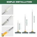 3 in 1 Cleaning Brush with Wiper | Double Sided Scrubber Brush with Long Handle. 