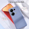 Biruiqu For Xiaomi Redmi Note 13 Pro 4G Case Liquid Silicone Soft Gel Rubber Shockproof Cover. 