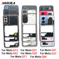 New For Moto G13 G32 G41 G42 G50 G52 G71 G84 Middle Frame Housing Frame Panel Rear Housing Case Panel Replacement Part. 
