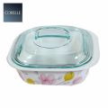 CORELLE® 1.41L Square Baking Dish w/ Glass Lid & Plastic Lid. 