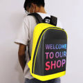 LED Animation Light-Up Bag pack, LED Backpack, Animation LED Bag –Works with Power/Battery Bank, Customisable, Eye-Catching Display Bag with Programmable LED Animations | Perfect for Fashion, Promotions & Events. Without Power/Battery Bank, just bag.. 