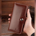 Long Wallet Personalized Fashion Leather Wallet Leisure Quality Pu Wallet - Black. 