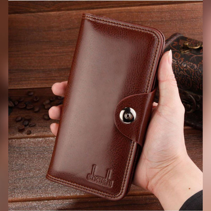 Long Wallet Personalized Fashion Leather Wallet Leisure Quality Pu Wallet - Black