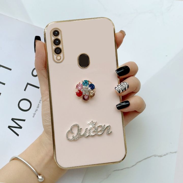 FELMYST Luxury Case For OPPO A31 3D Metal Flower Colorful Fine Glitter Queen Mobile Phone Casing Girl Women Gift Couple Soft TPU Cover