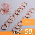 Set of 30/50 Loose Leaf Binder Rings Durable Metal Book Rings Index Card Ring Key Ring Flashcard Ring for Office School Y3NC. 
