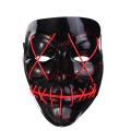 LED Light up Flash EL Wire DJ Party Raver Scary Mask Halloween Costume Cosplay. 