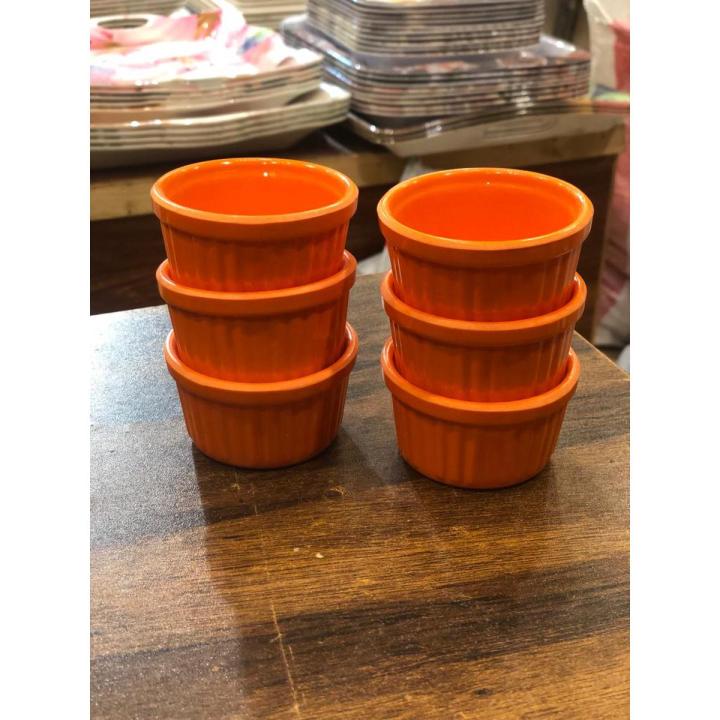 Pack of 6 Melamine Mini Dip Sauce Bowls 2.5 inch / Double Glazed